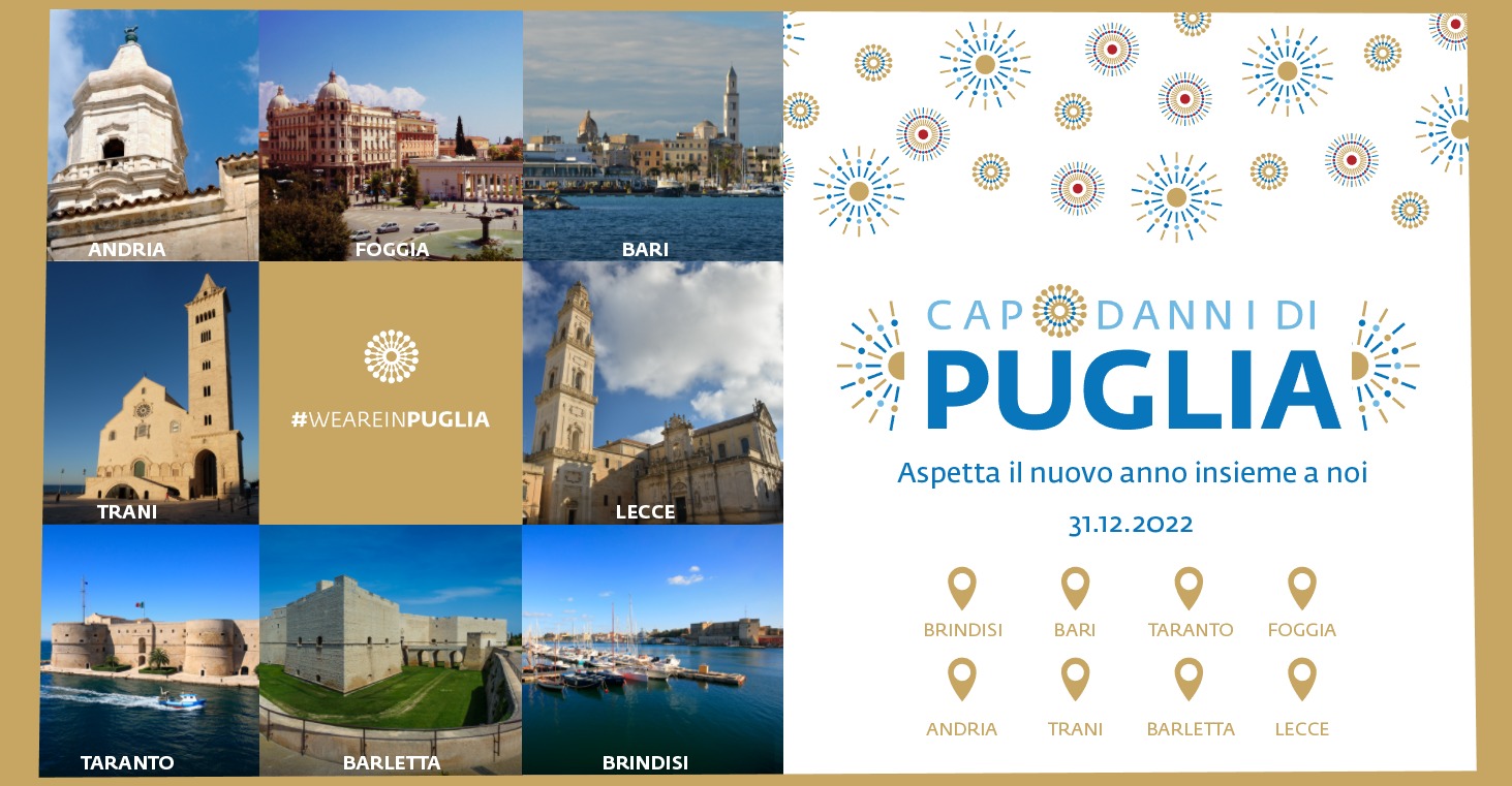 Capodanni di Puglia 2023 - Tutti gli eventi nelle 8 principali piazze pugliesi: musica, spettacoli e live performances