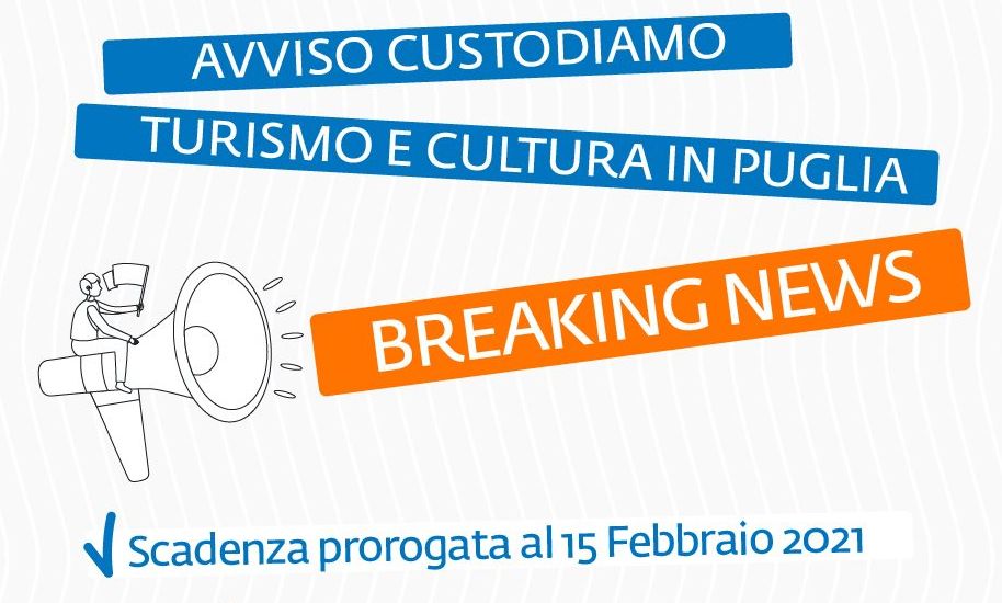 Sostegno alle imprese culturali e turistiche: bando da 50 milioni di Euro prorogato al 15 febbraio
